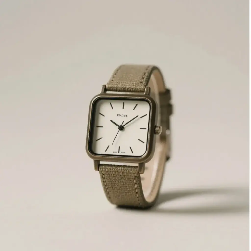 復古簡約小方塊指針防水石英石手錶