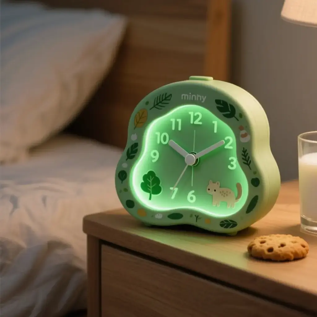 夜光臥室學生兒童床頭迷你鬧鐘
