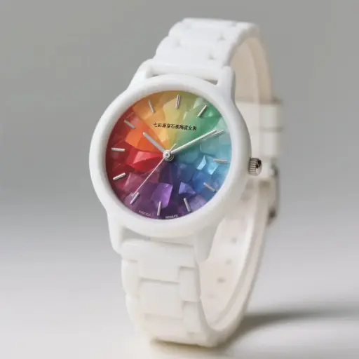七彩漸變石表陶瓷女錶