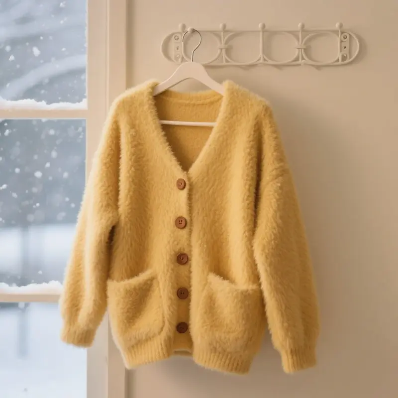 溫馨絨毛開衫外套