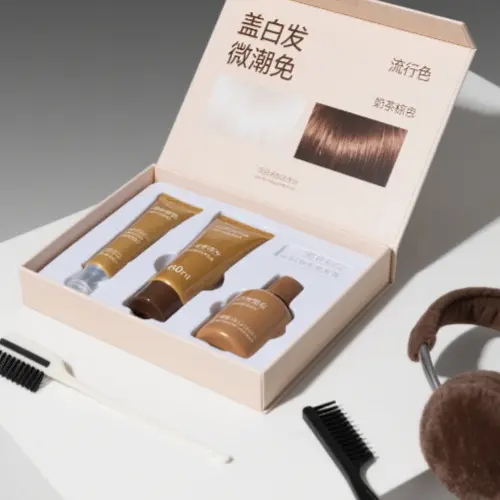 微潮色蓋白髮流行色染髮膏