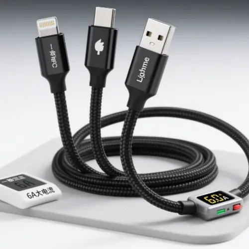 一拖三數據線大電流尼龍充電線