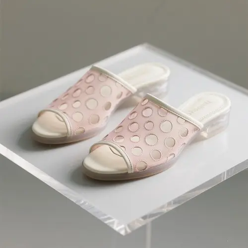 包頭網紗洞洞涼鞋