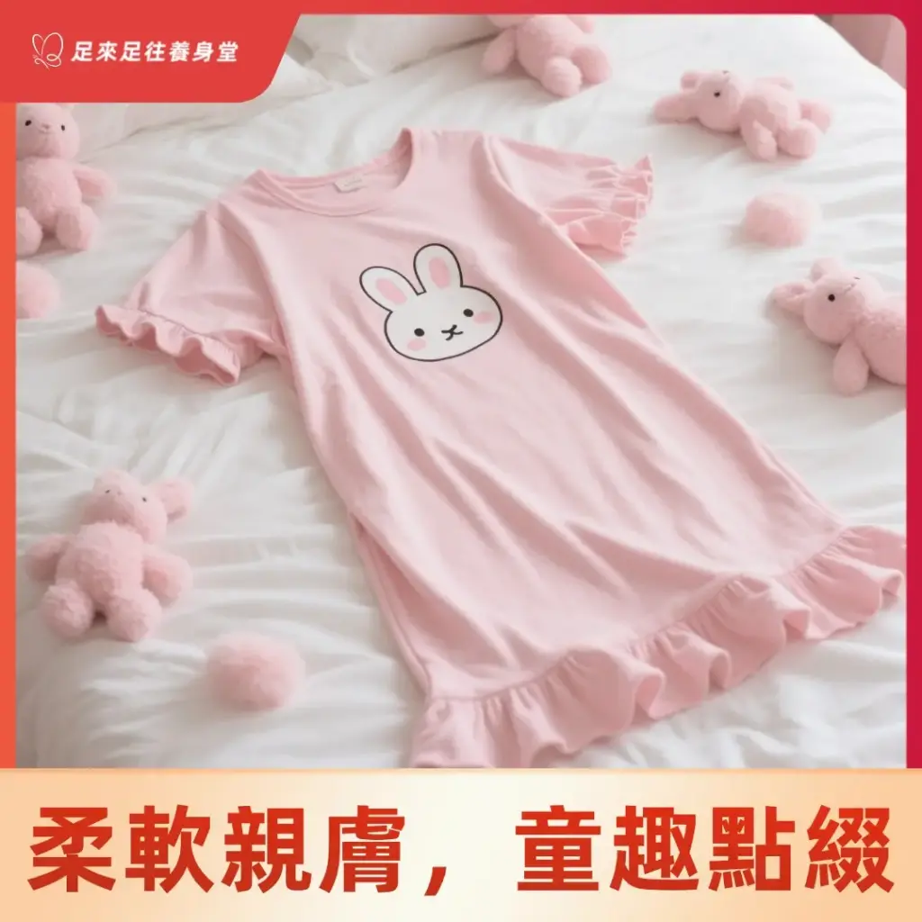 純棉夏季卡通寬鬆女睡裙