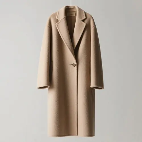 單排扣羊毛大衣