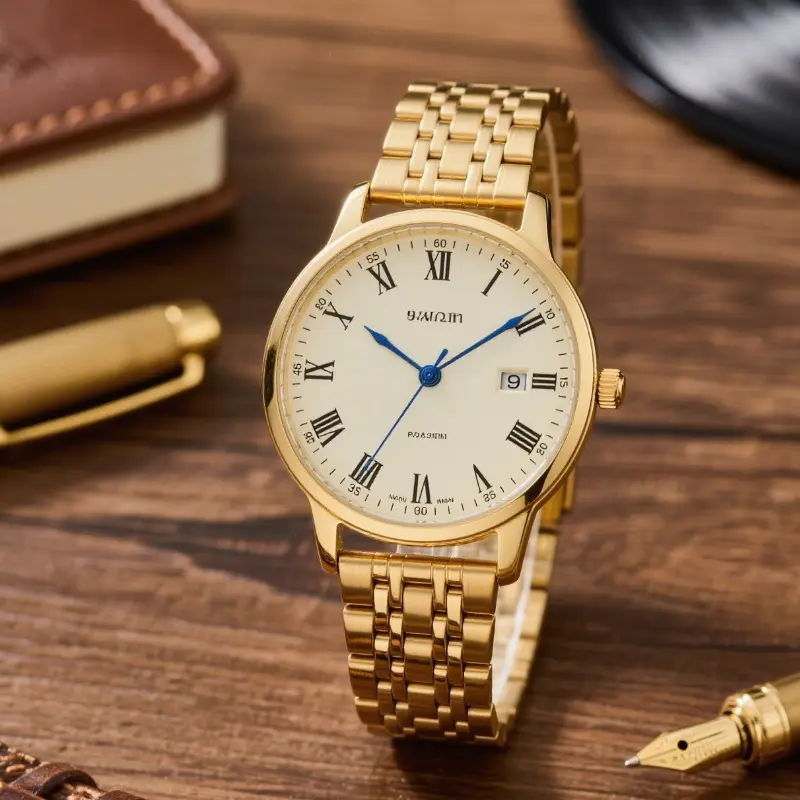 復古石英腕帶手錶