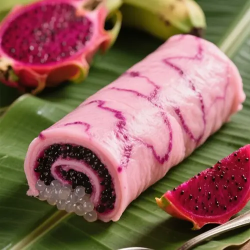 火龍果西米卷