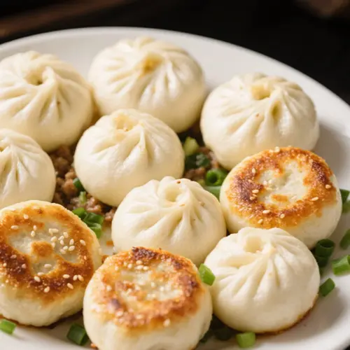 古法生煎菜肉包