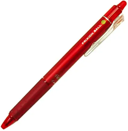 派通可擦球型按動式 0.7mm 原子筆，紅色（LFBK-23FR）