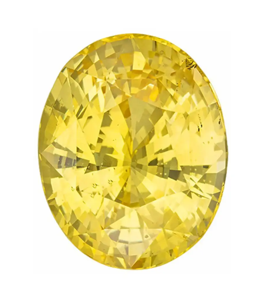 AGL 認證黃色藍寶石 - 橢圓形切割 - 中等黃色 - 8.6 克拉 - 13.3 x 10.7 毫米