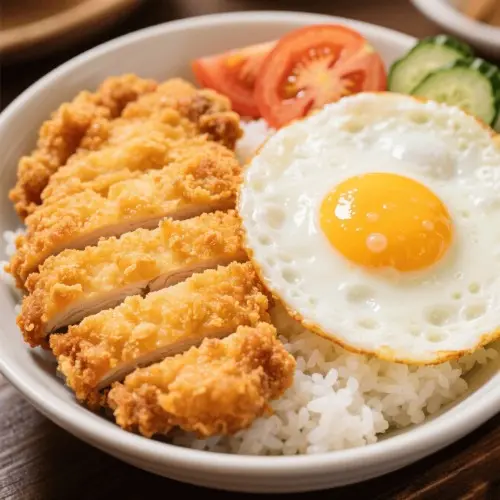 吉列雞扒煎蛋飯