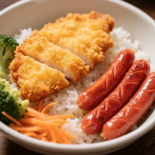 吉列魚柳腸仔飯