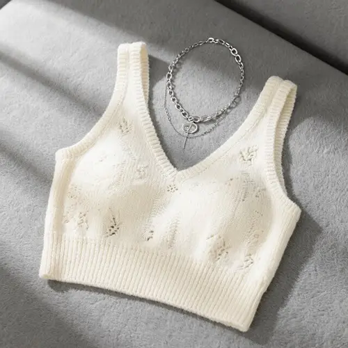 短版針織小背心