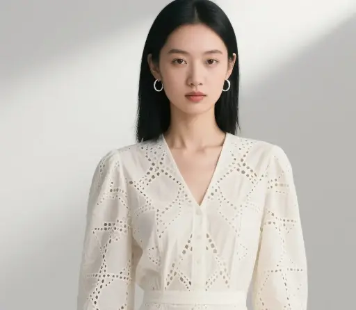 NEW Hemant & Nandita 透孔花紋襯衫連衣裙（中碼）