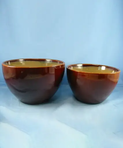 棕色 2 嵌套混合服務碗