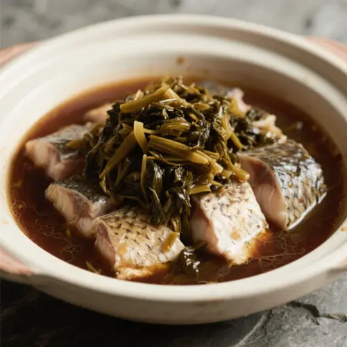 梅菜蒸鯇魚腩
