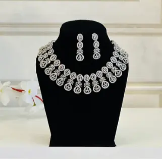 白色美國鑽石項鍊