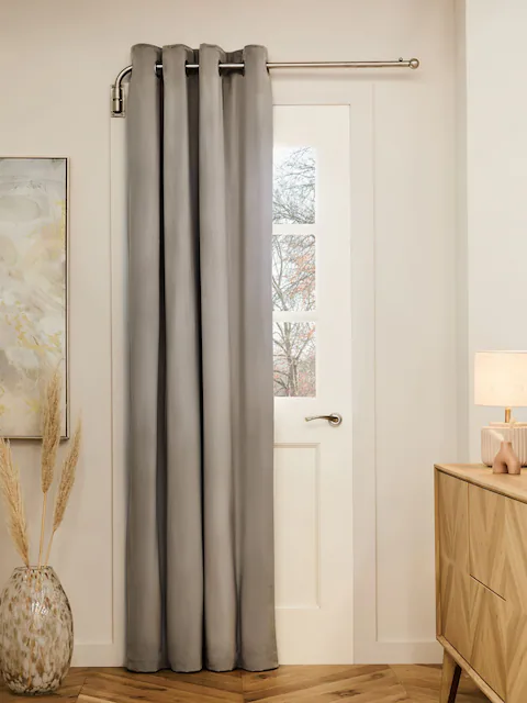 水貂天然啞光天鵝絨褶皺超級保暖眼孔門簾