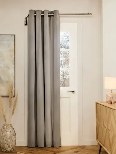 水貂天然啞光天鵝絨褶皺超級保暖眼孔門簾