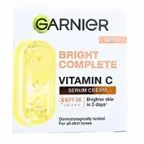GARNIER BRIGHT COMPLETE VITAMIN C SERUM CREAM SPF 36 PA + + + 3X. VITAMIN C^ + LEMON 50ml 