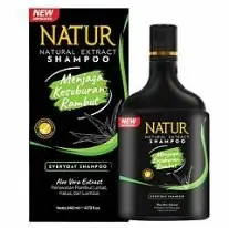 NATUR SHAMPOO ALOE VERA EXTRACT MENJAGA KESUBURAN RAMBUT (140ml)
