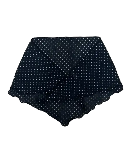 可愛波點微透領巾